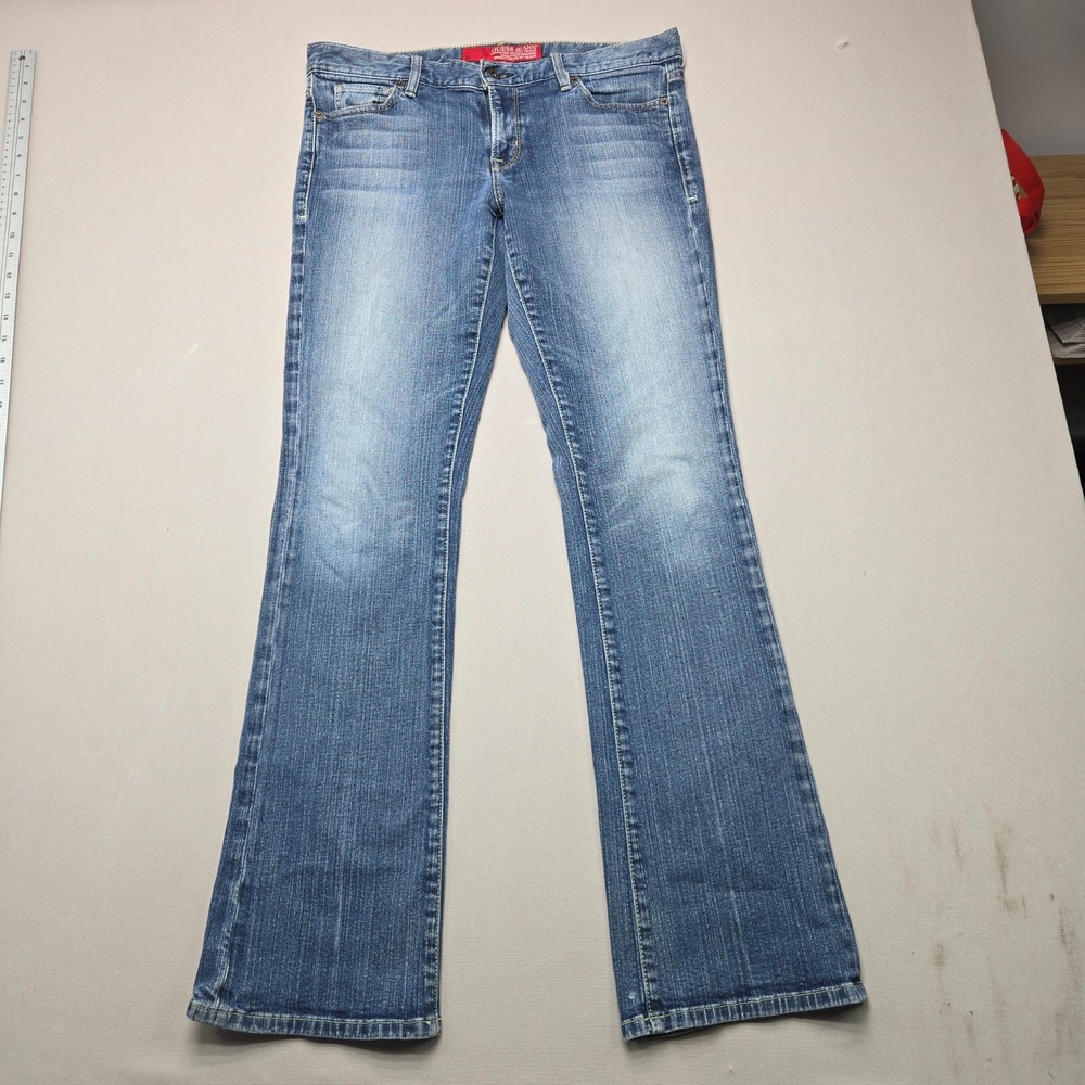 Guess Jeans Melrose Bootcut Stretch Denim Medium Wash Blue Women Size 30 Regular